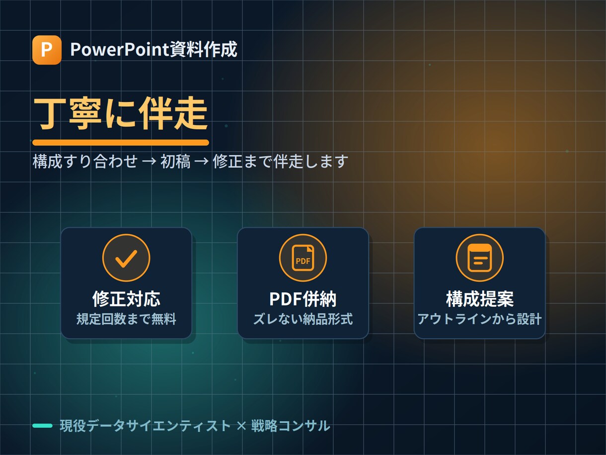 元コンサルが伝わる提案資料を作成しますます 実務10年の戦略コンサル。論理とデータで意思決定が動く資料に イメージ6