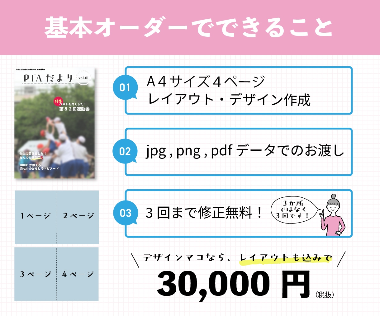 PTA広報誌、レイアウト・デザイン作成します 大変な作業はデザイナーにおまかせ！何でもご相談下さい！ イメージ3