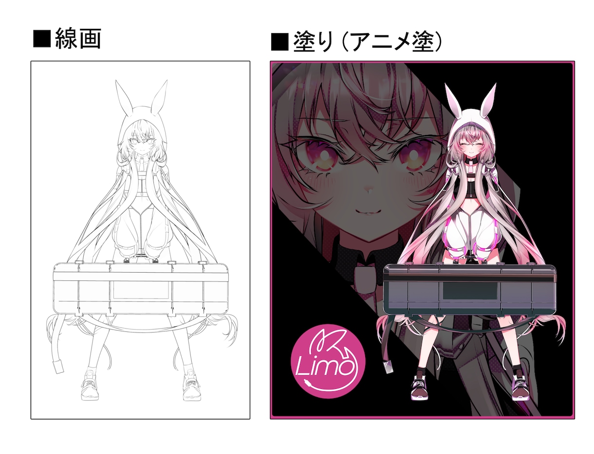 色塗り代行　線画塗らせていただきます 好きな塗り方何でもご相談ください イメージ8