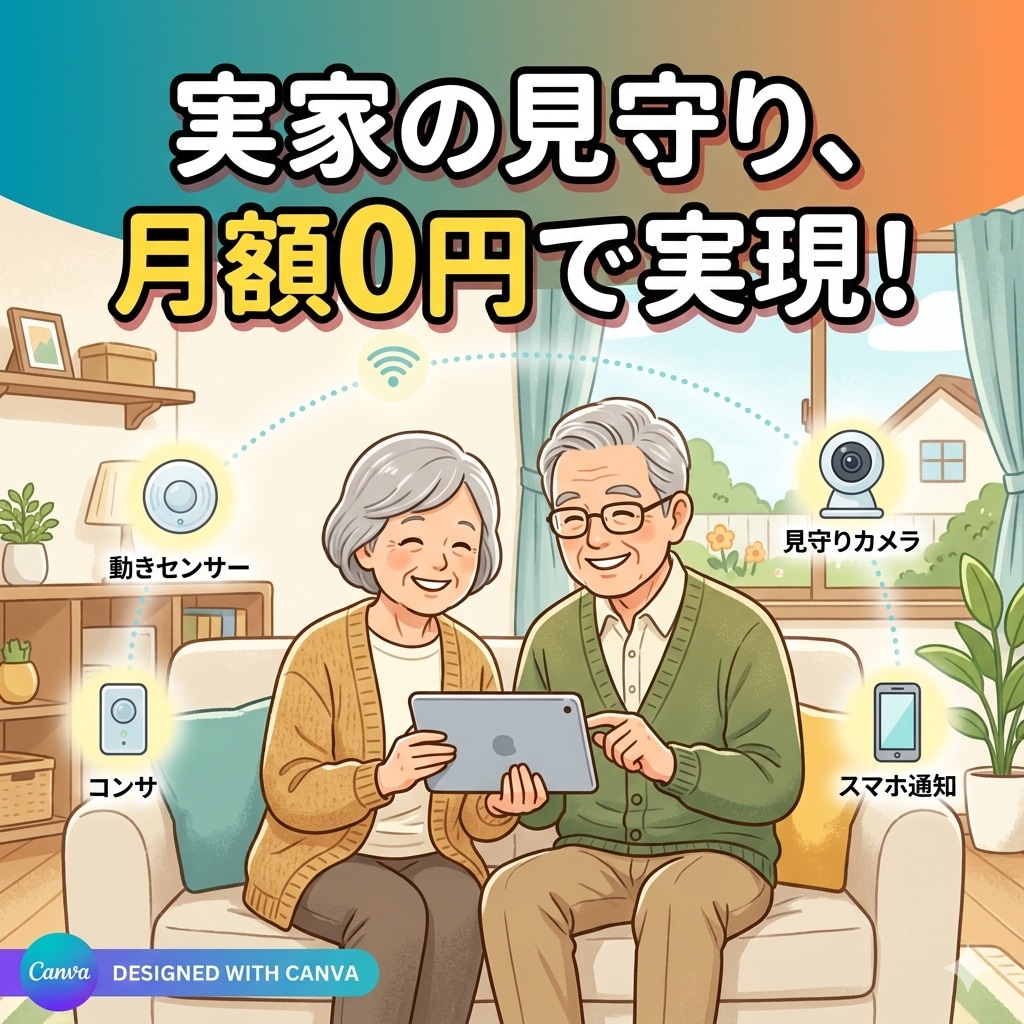 カメラ不使用！月額0円の実家見守り仕組み設計します 月額ゼロ！カメラを使わず実家の親をそっと見守ります。 イメージ1