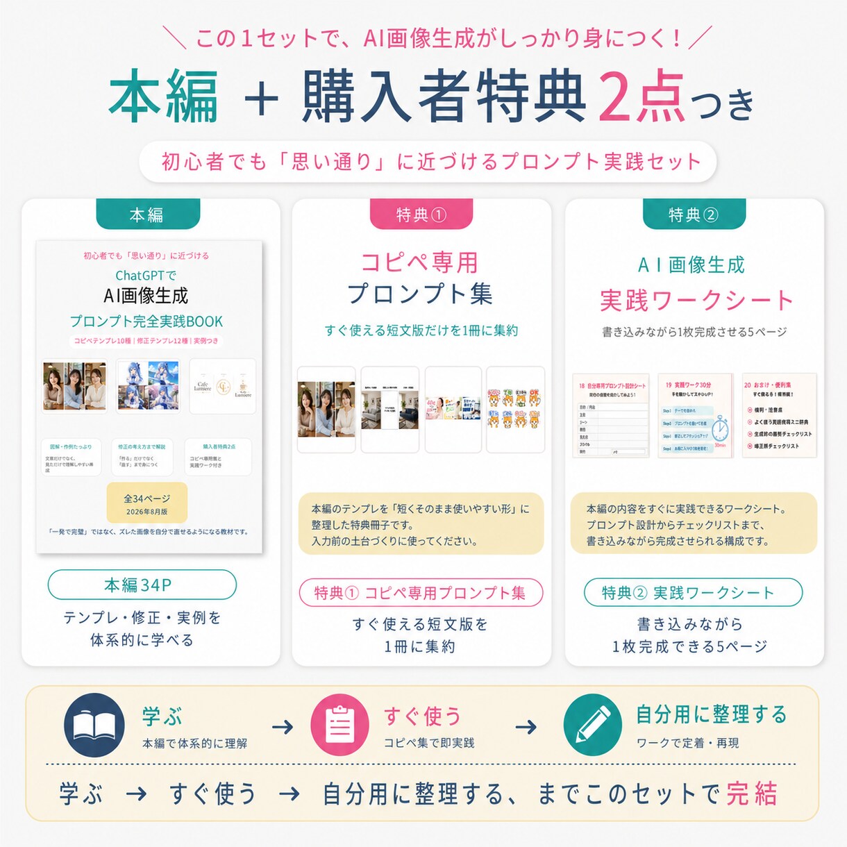 コピペで使えるAI画像プロンプト集を販売します 作って直せるAI画像生成プロンプト実践BOOK イメージ3