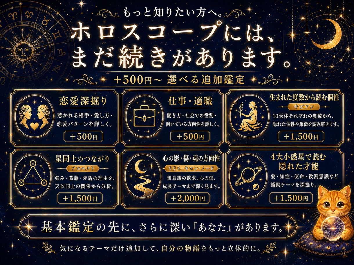 自分でも知らない本質を星で占います 占い歴20年。性格・恋愛・仕事まで深く鑑定 イメージ7