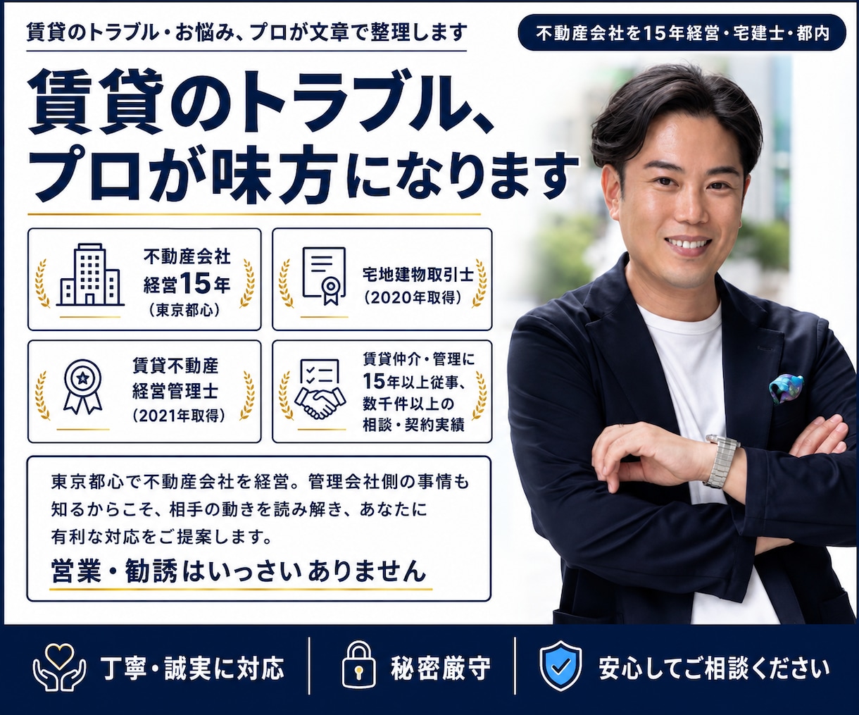 賃貸のトラブル・お悩み、プロが文章で答えます 業界歴15年・宅建士｜AIでは分からない"現場の実務"で回答 イメージ5