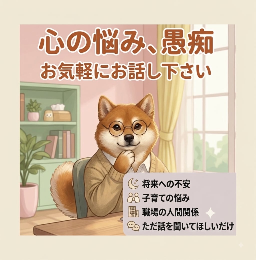 モヤモヤ吐き出してください。悩み相談・愚痴聞きます サンプルボイスあり。しっかり傾聴して寄り添います。 イメージ1