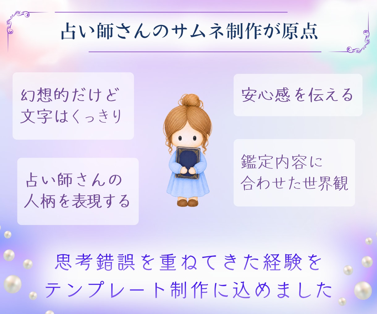 占い師向けの神秘的なCanvaテンプレを届けます サムネ・ヘッダー・サービス説明画像｜12点｜幅広い用途に活用 イメージ3