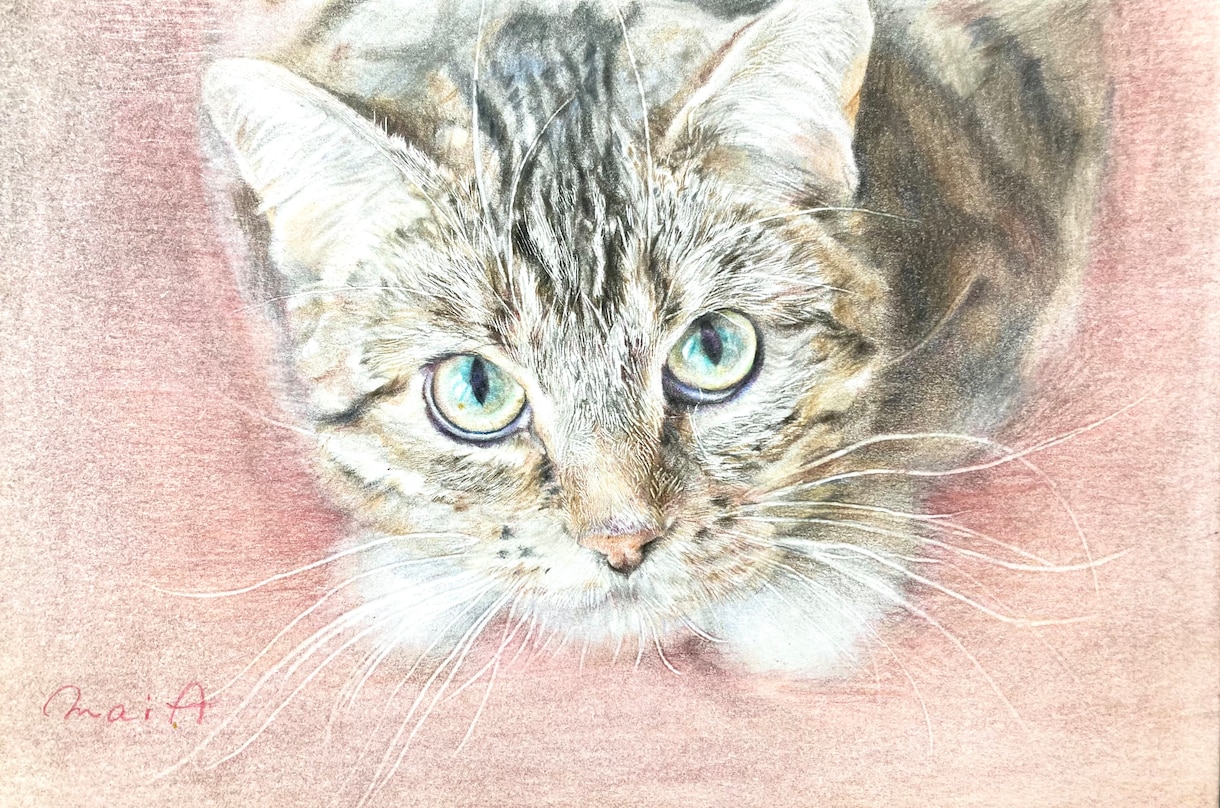 美大卒がペットちゃんの似顔絵お描きします ハイクオリティな色鉛筆画！プレゼントにおすすめ♪【額縁付き】 イメージ1