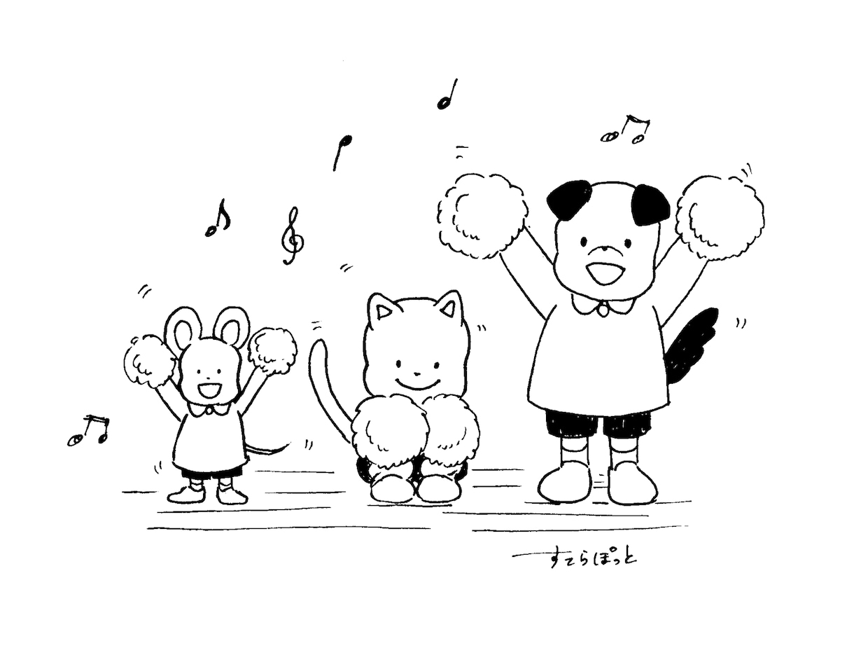 手描きのカットイラスト描きます モノクロでやさしい絵柄のカットイラストです。 イメージ1