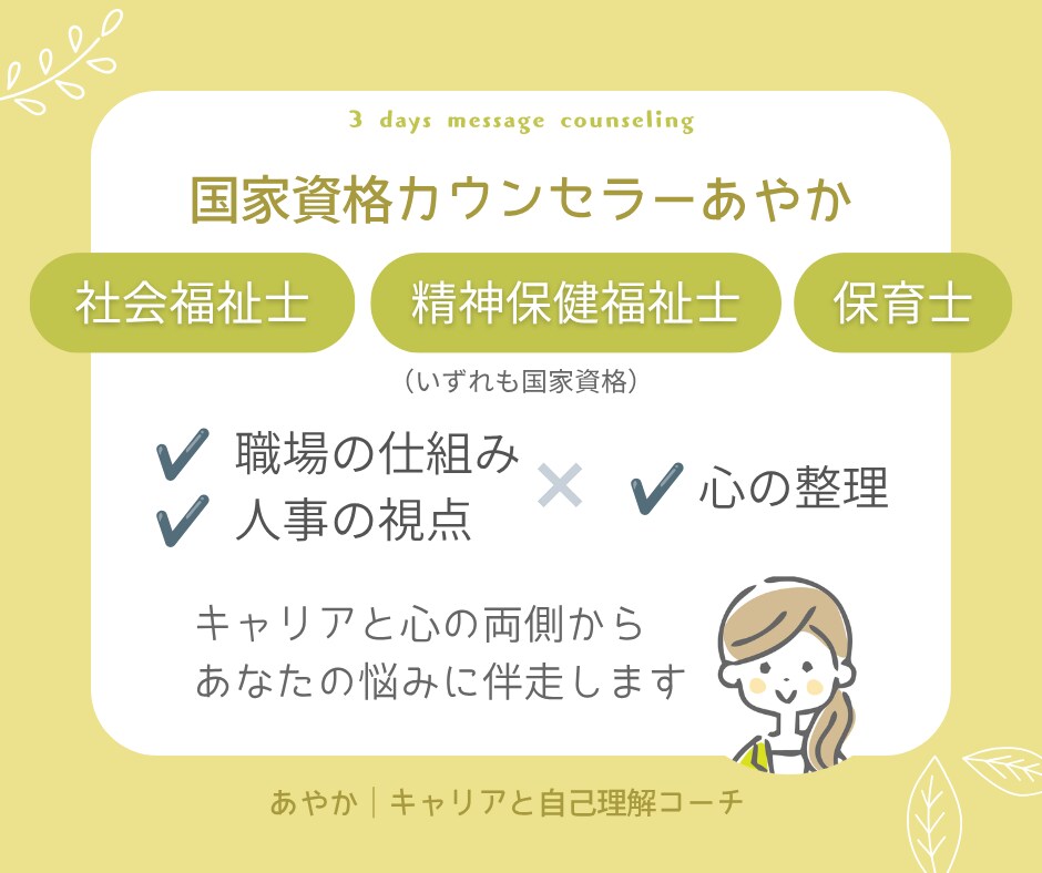 3日間心の専門家がメッセージでカウンセリングします 悩みの整理から次の一歩まで、寄り添いながら整理します イメージ3
