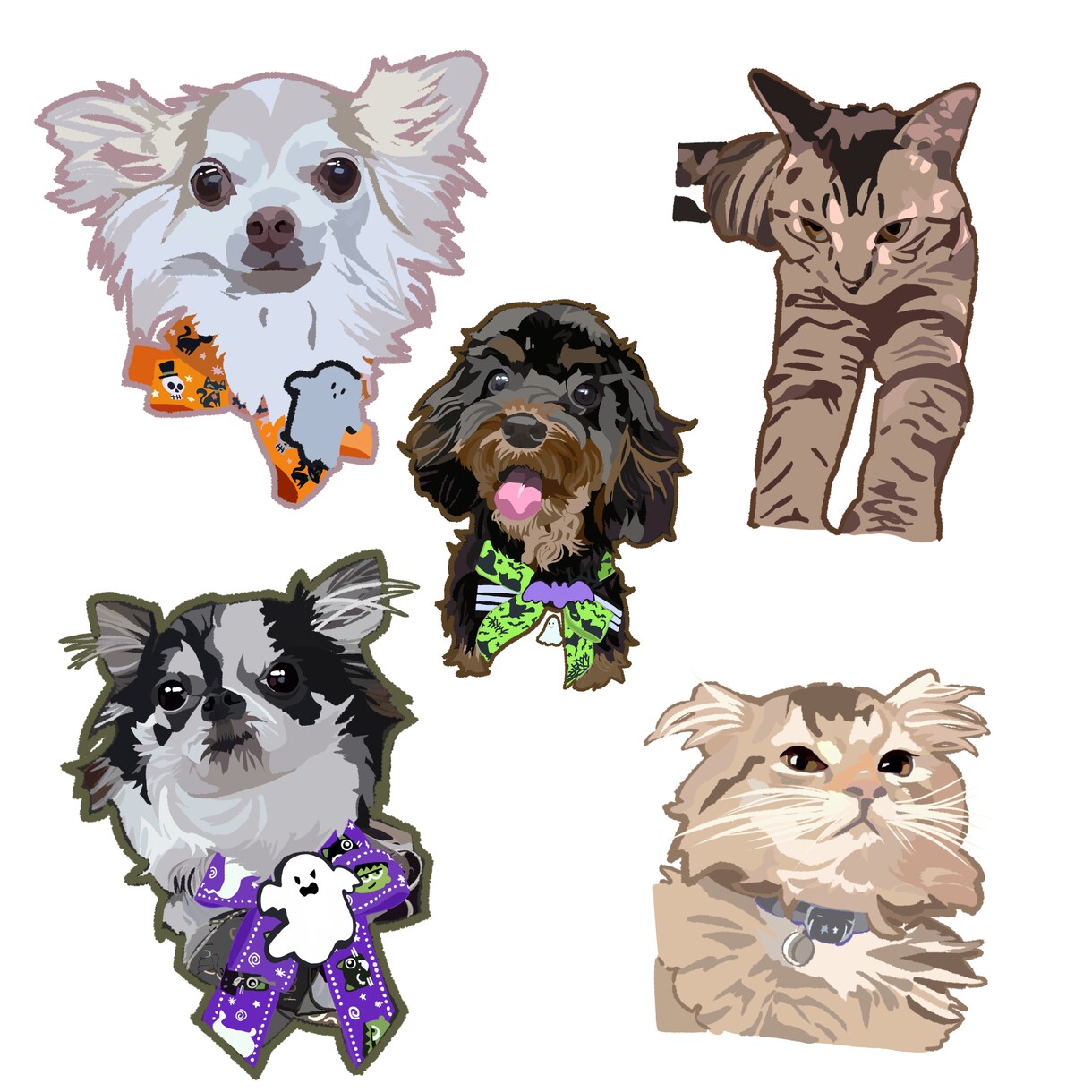 少しリアルで可愛い動物たちの似顔絵を制作します 犬や猫以外も受け付けてますので、是非ご相談下さい(^-^) イメージ3