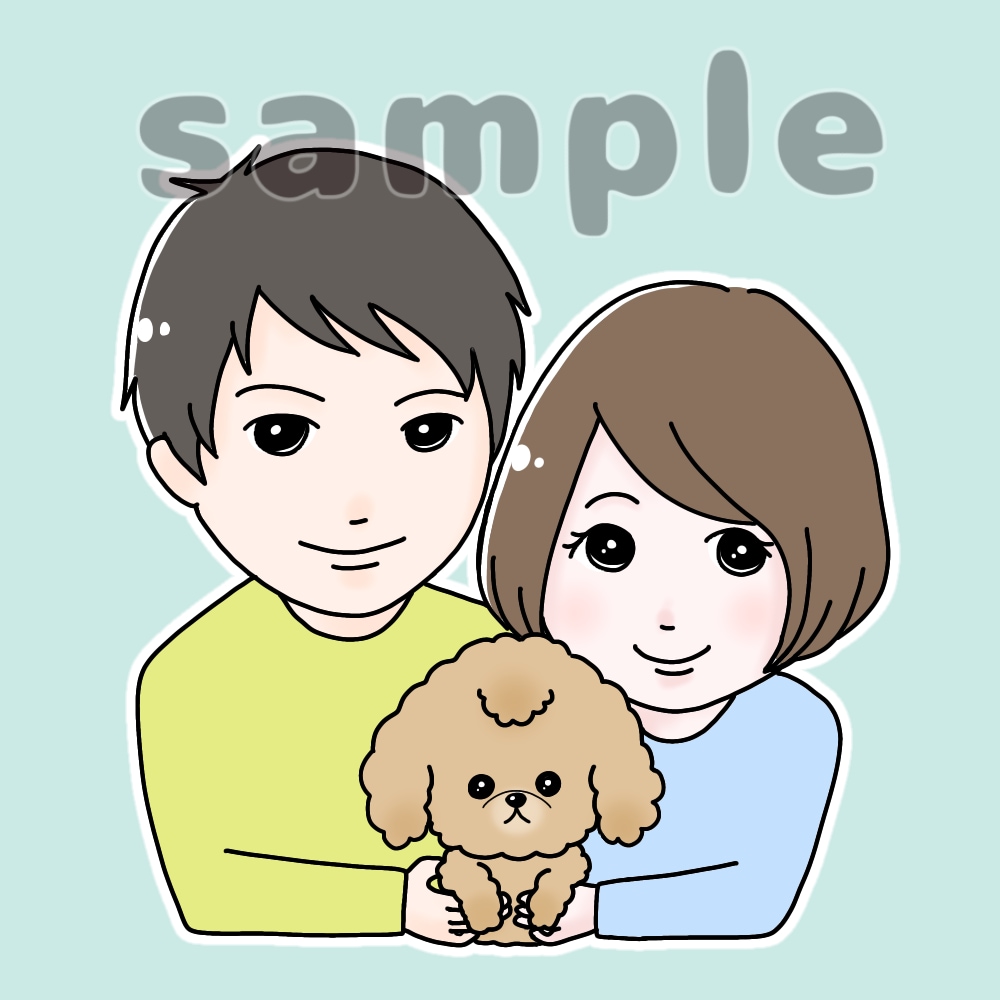 ゆる〜く似てる♪ 似顔絵アイコンお作りします お子様やカップル、ご家族などかわいく描きます❁ イメージ5