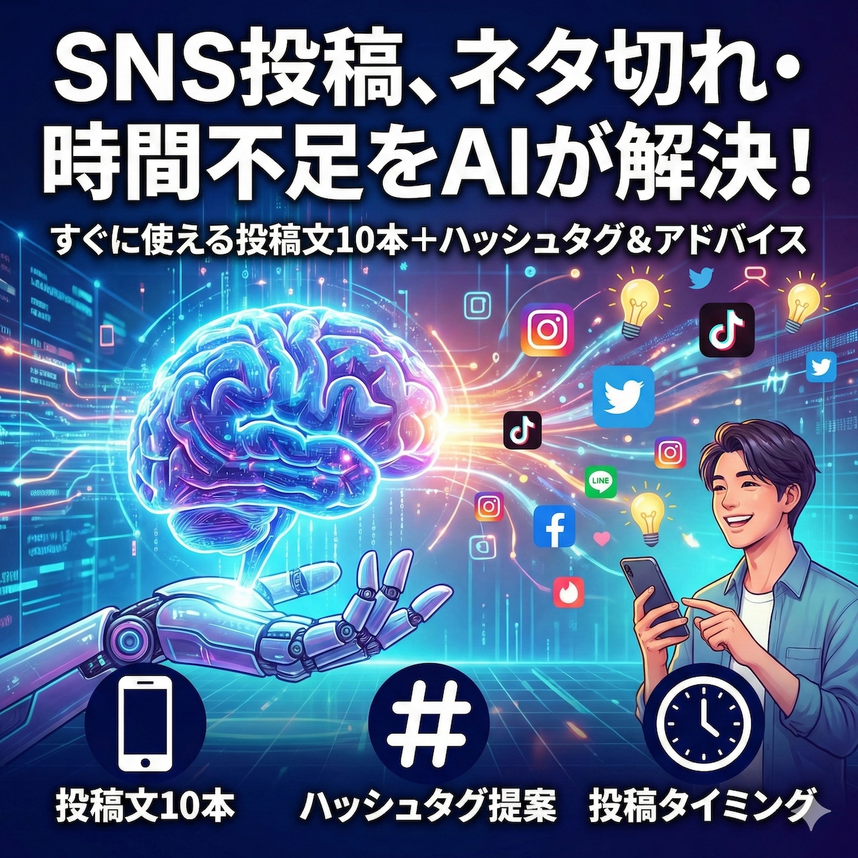 SNS投稿を10本作成します 【X・Instagram対応】【即日対応可能】 イメージ1