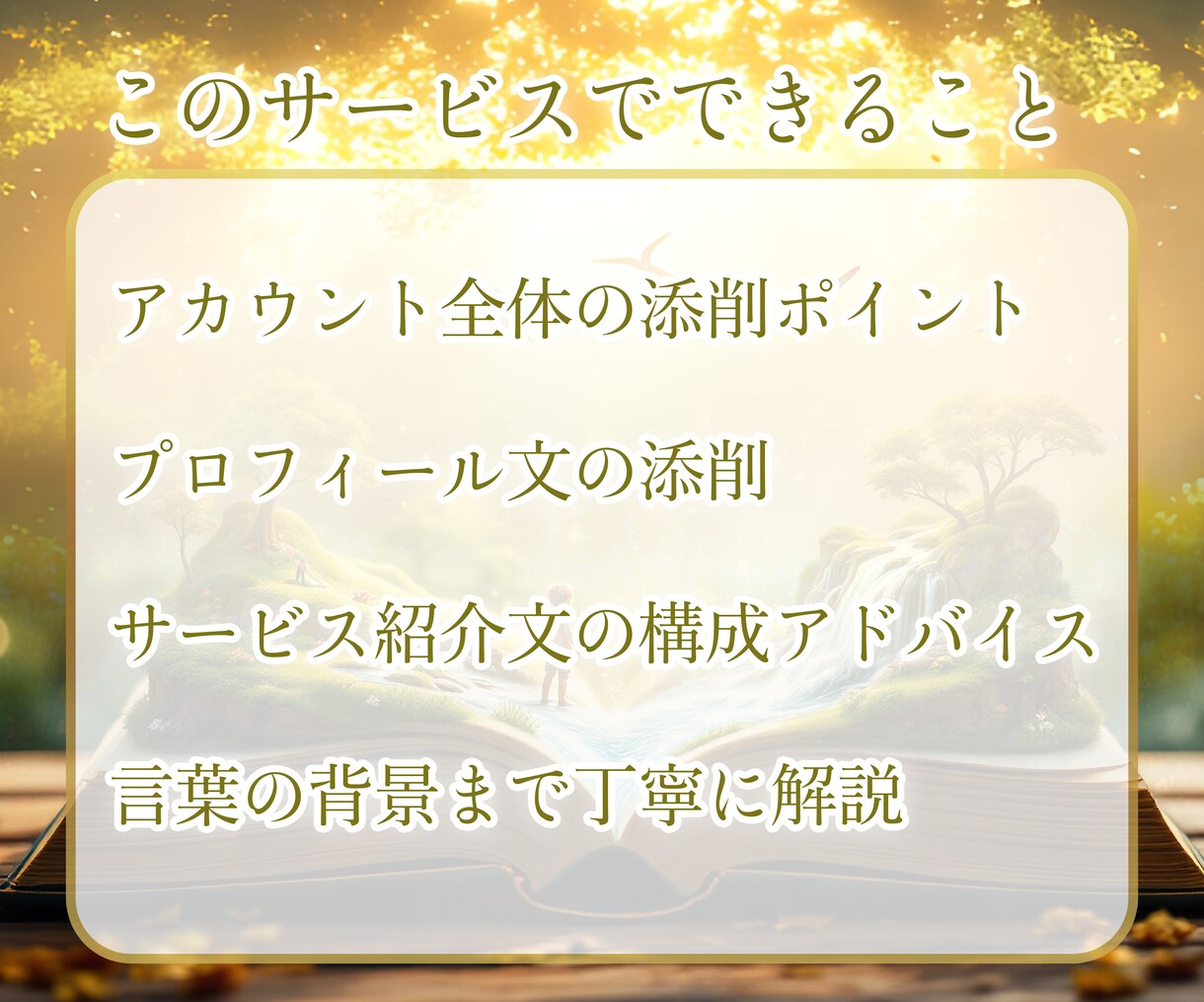 占い・相談系に特化｜プロフやサービス文章添削します スピリチュアルな世界観を“言葉”で伝えたいあなたへ。 イメージ2