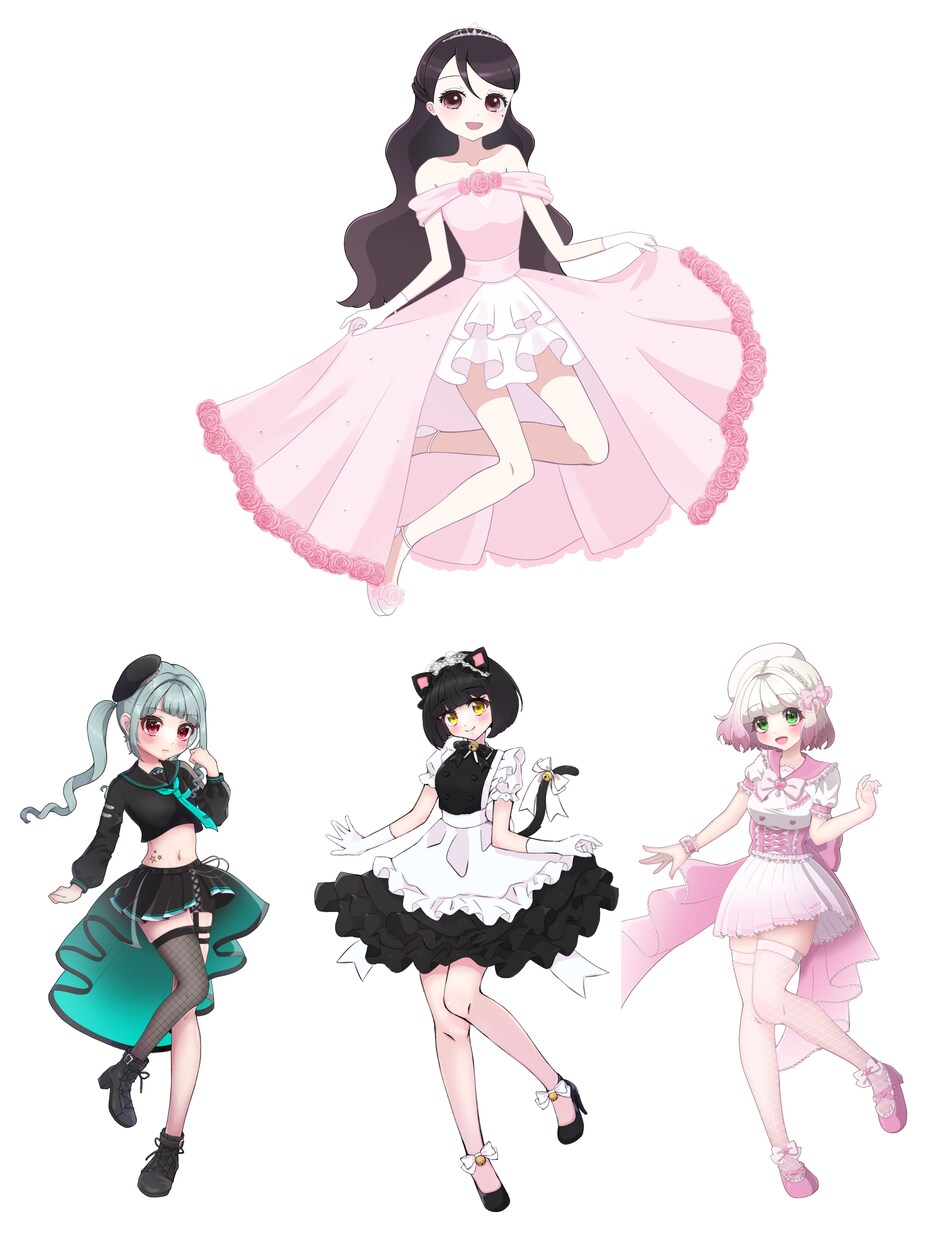 ラフ2案♡一目惚れされるイラスト描きます 歌ってみた・TRPG・Vtuber・グッズ販売に！ イメージ5