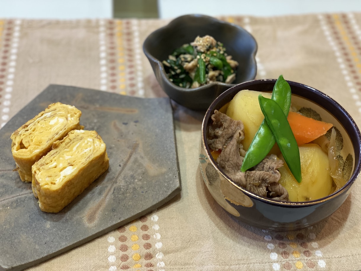 初心者向けの定番和食お教えします 男の胃袋を掴める事間違いなし‼︎肉じゃが定食レッスン イメージ1