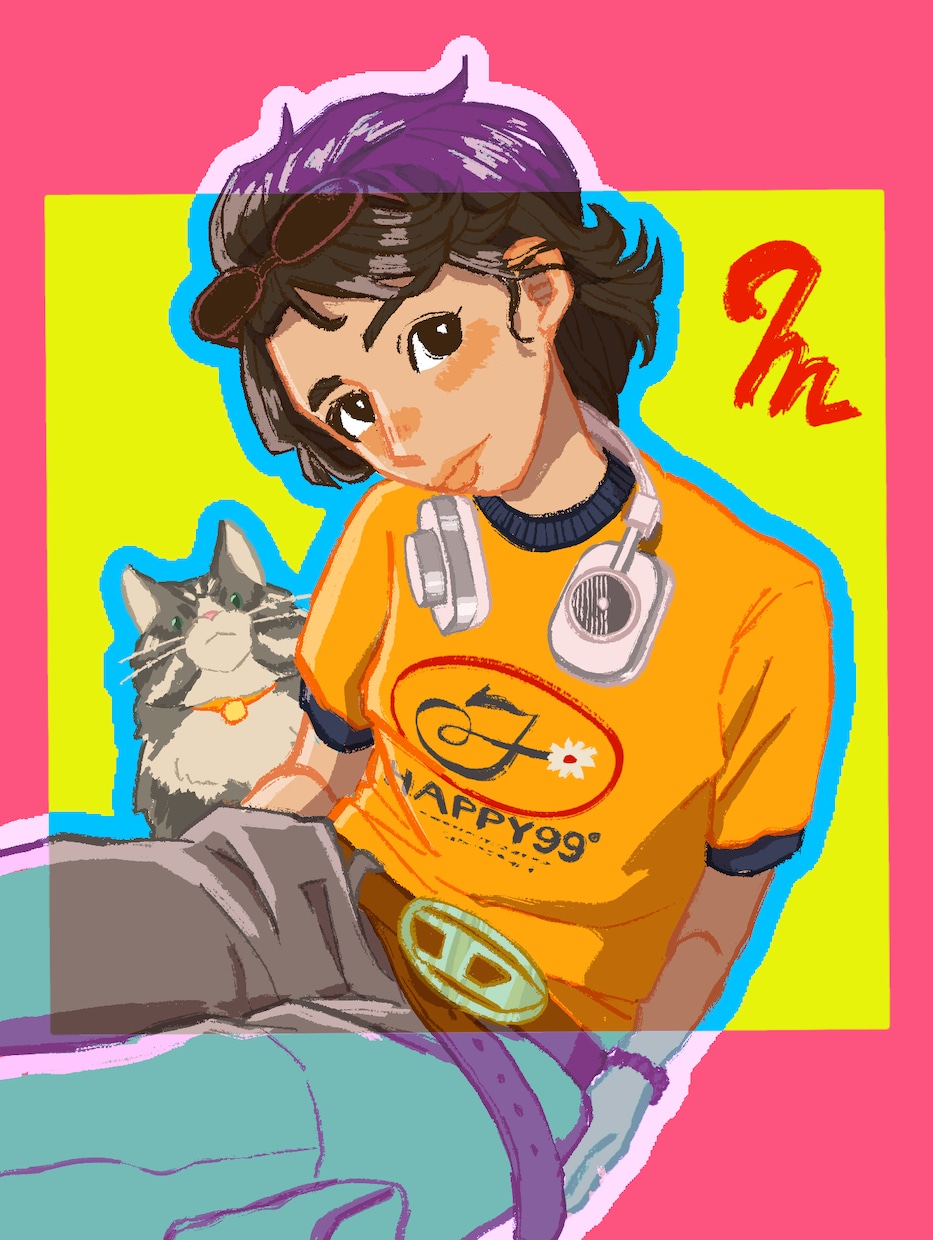 ザラザラ感が可愛いポップなイラスト描きます カラフルなイラストが得意です。こだわり沢山お聞かせください♪ イメージ1