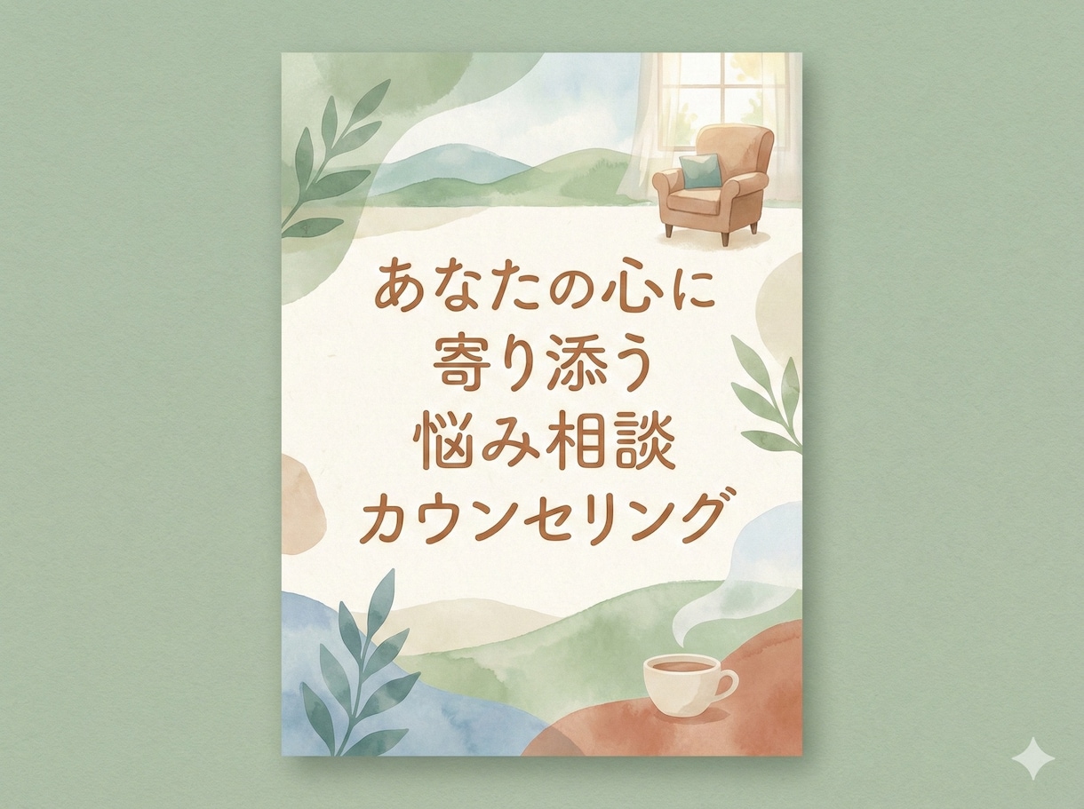 あなたの心に寄り添う悩み相談カウンセリングをします みなさんのご悩みご相談に乗らせていただきます‼️ イメージ1