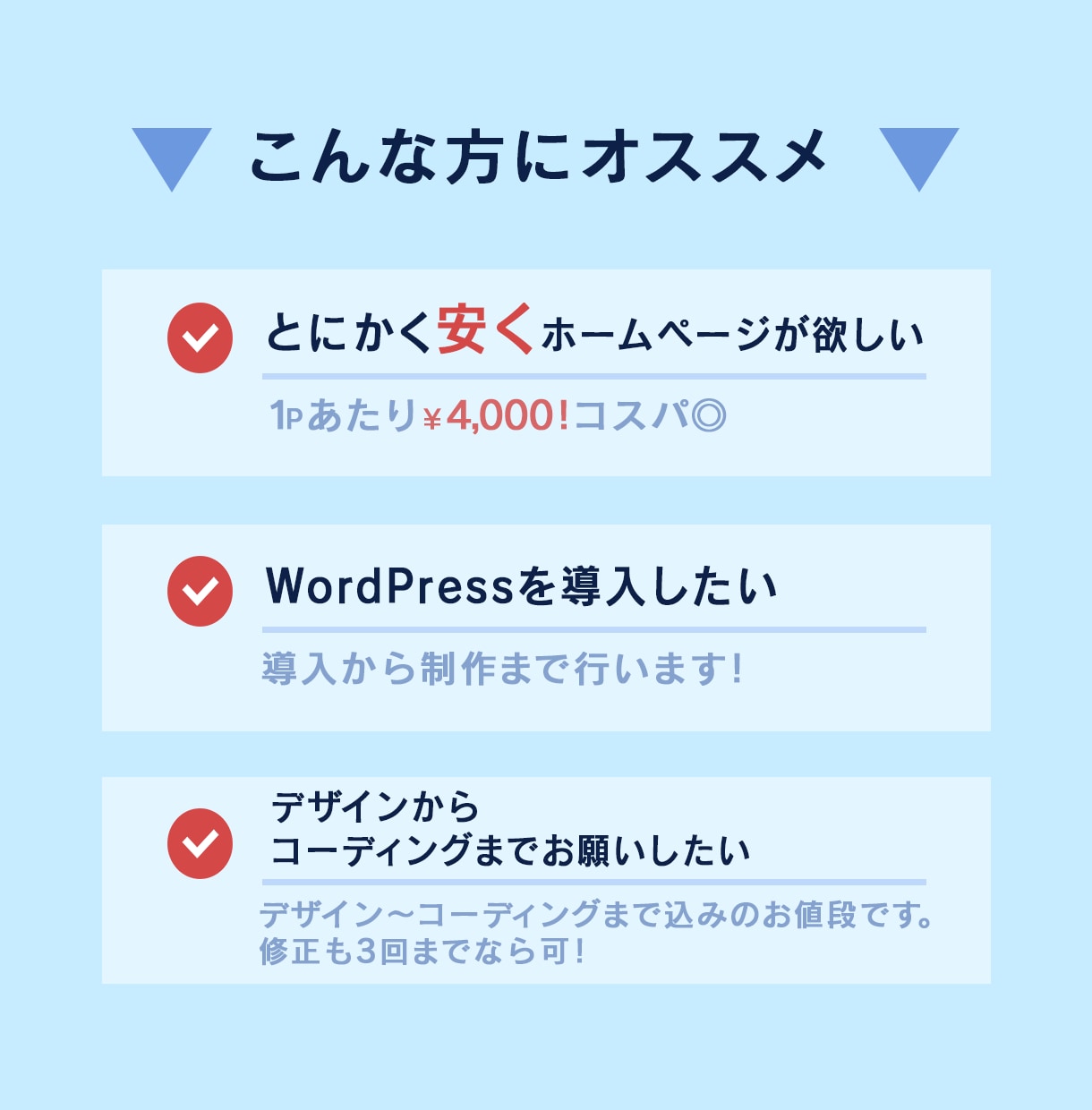 WordPressでホームページ制作します 格安5Pまで \20,000　WordPress導入から制作 イメージ2