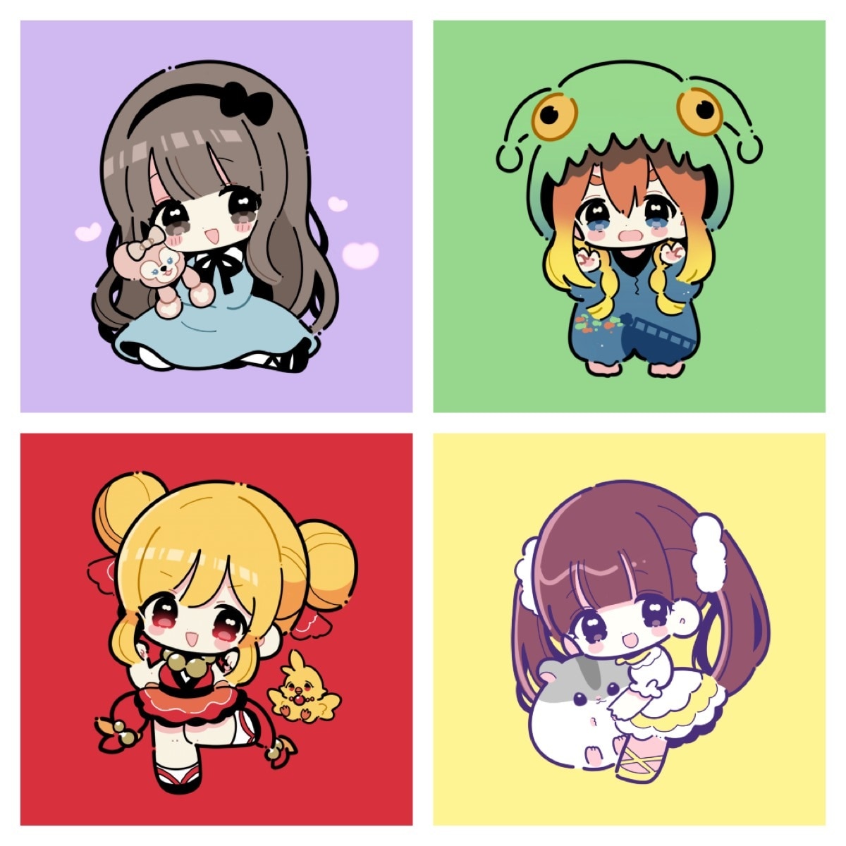 商用利用も無料！《目立つ》デフォルメ絵描きます グッズやアイコンに《カラー・表情差分たくさん》▼デフォルメ絵 イメージ7