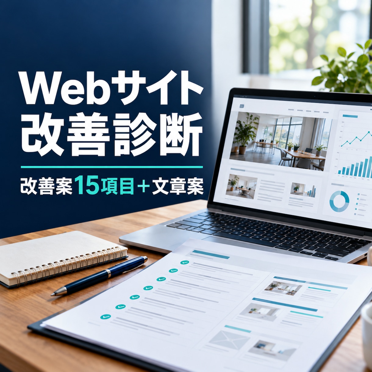 Webサイトを診断し改善案を15項目届けます 優先順位と文章案つきの改善レポートをPDF納品 イメージ1