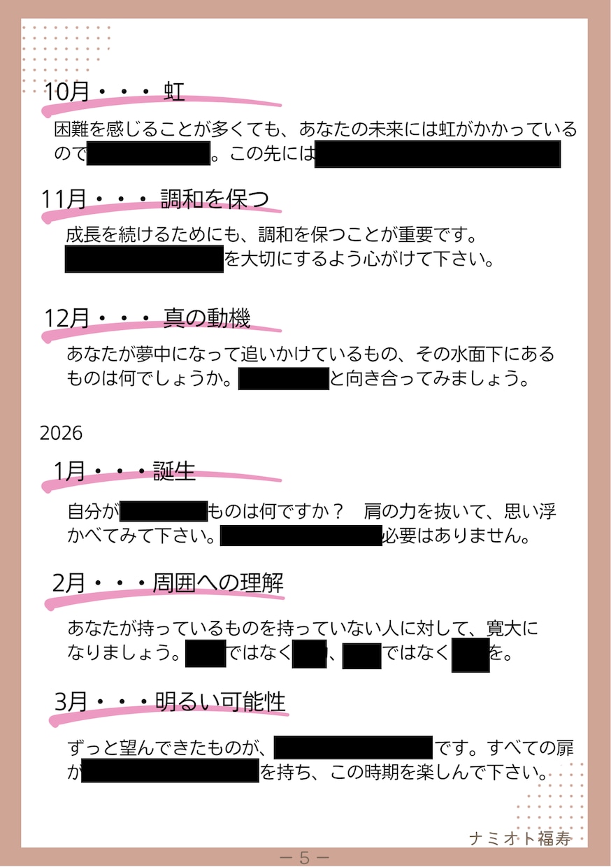 4月生まれの方限定で占います PDFでもお届け！癒やしと開運のハッピーバースデーセット！ イメージ5