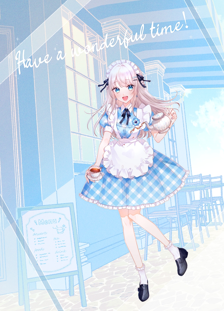 イラスト、キャラデザ、Live2D原画など描きます 淡く透明感のある、青とピンクを基調としたイラストが得意です イメージ3