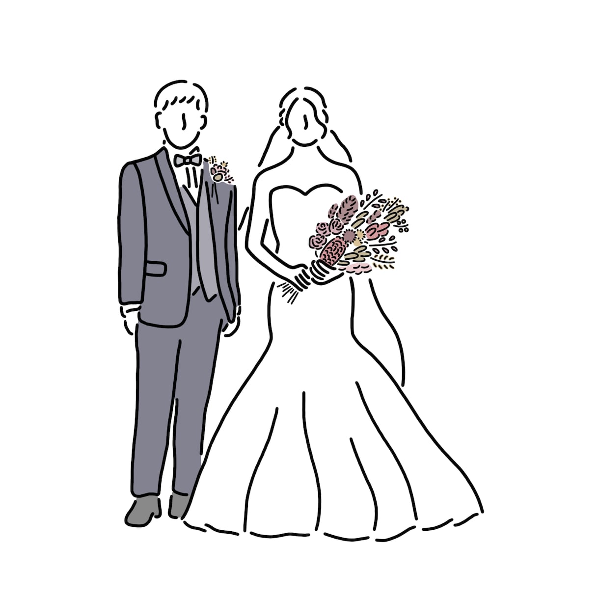 結婚式に使えるイラスト描きます オリジナルのペーパーアイテムを作ってみませんか？ イメージ2