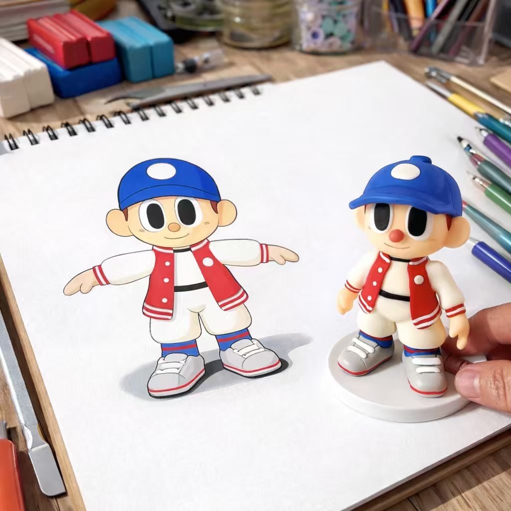 子どもの絵を立体化｜オーダーメイドフィギュア作ます 誕生日・成長記念・卒園卒業祝いに。完全手作りの一点物です イメージ10