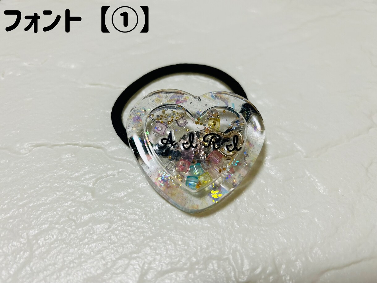 シェルネームヘアゴム【オーダーメイド】を作成します オリジナルネームオーダーメイドです イメージ3
