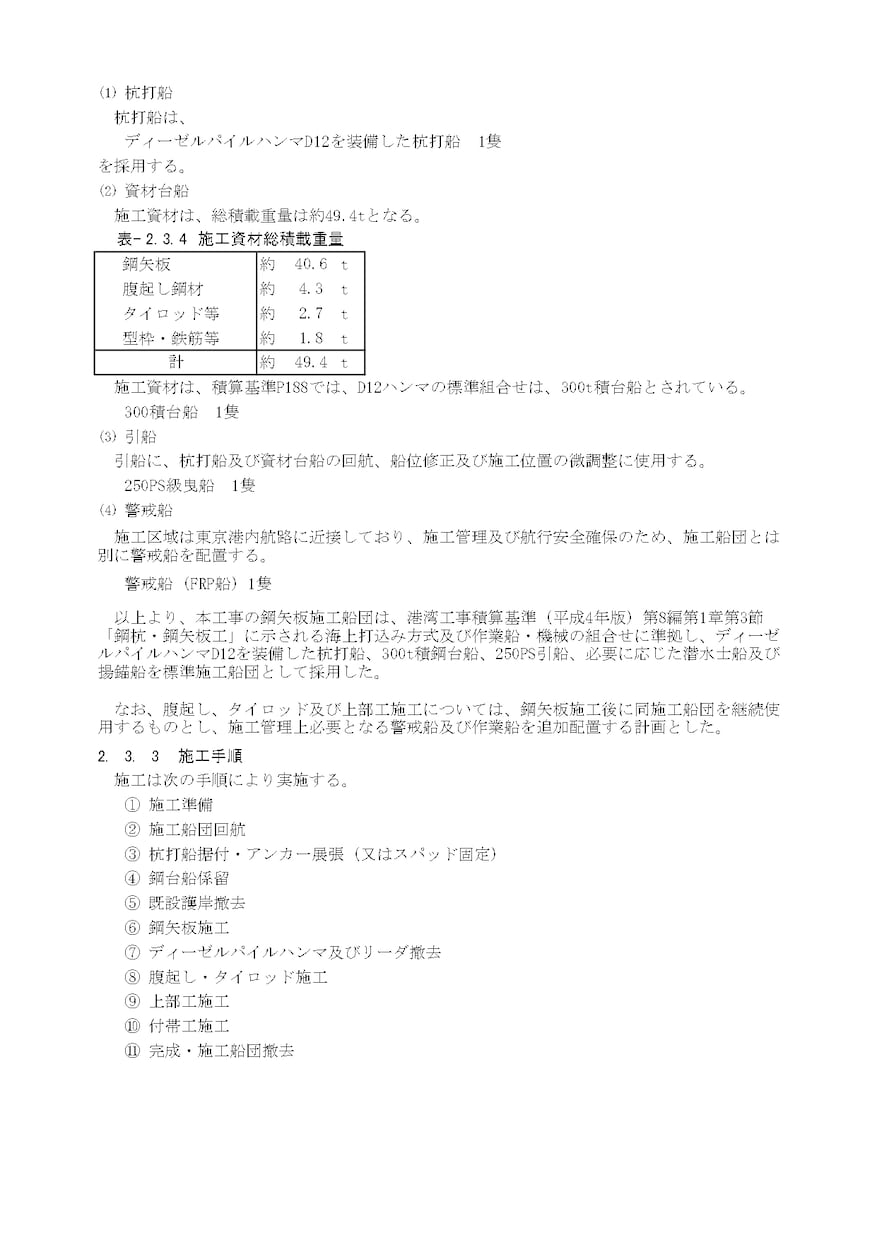 土木（港湾）工事の施工計画を作成します 技術士が土木（港湾）工事の施工計画を作成します。 イメージ4