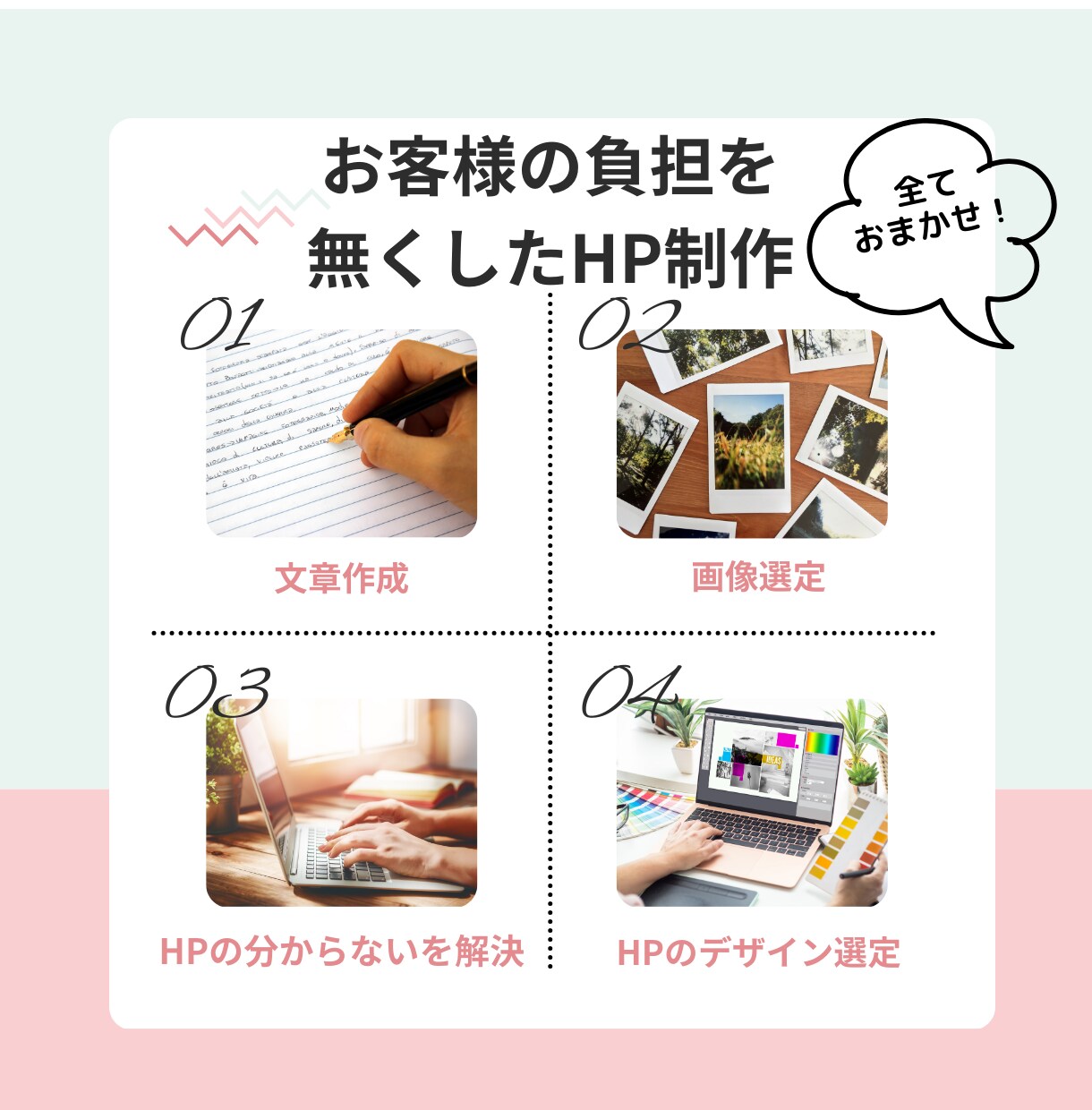 丸投げOK！HPの提案から納品まで全て制作します HP制作を全て任せたい人におすすめのHP制作 イメージ3