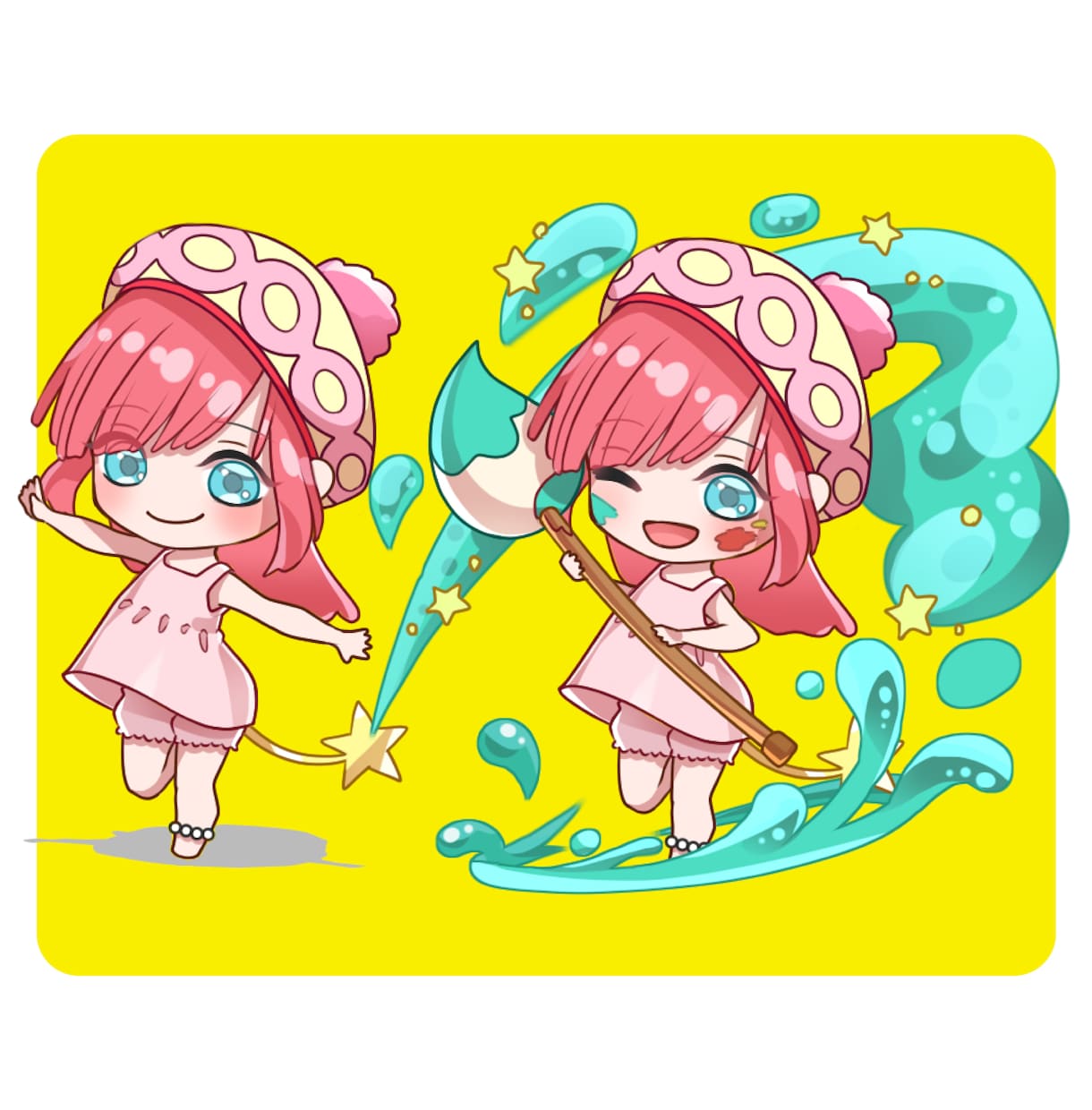 ミニキャラ・デフォルメ・SDイラスト 制作承ります あなただけの可愛らしいチビキャラの立ち絵を制作します◎ イメージ2
