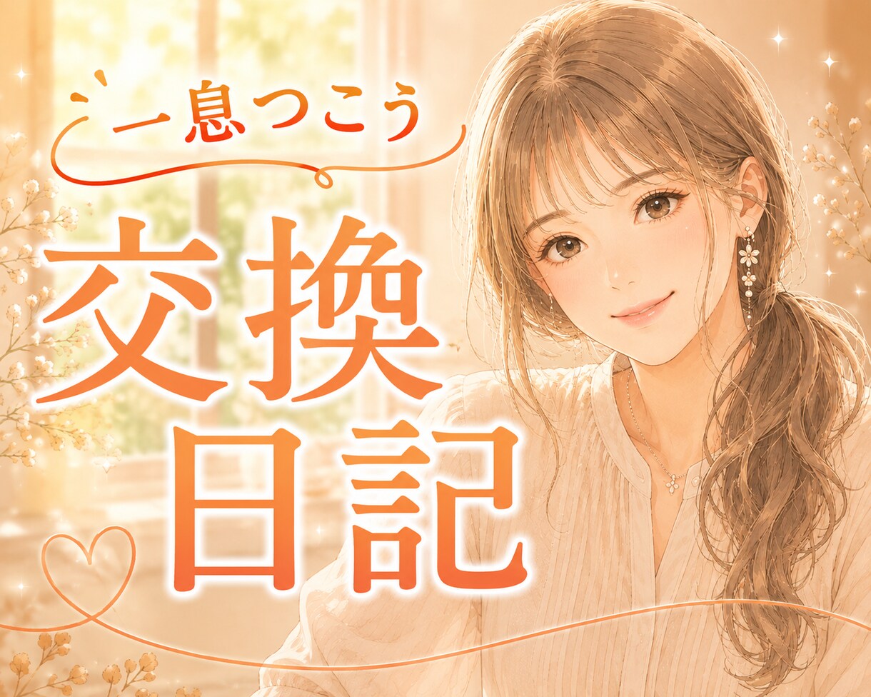 1日3往復✾交換日記で気持ちを分かち合います 7日間！共感のプロがあなたの心に寄り添います✾ イメージ1