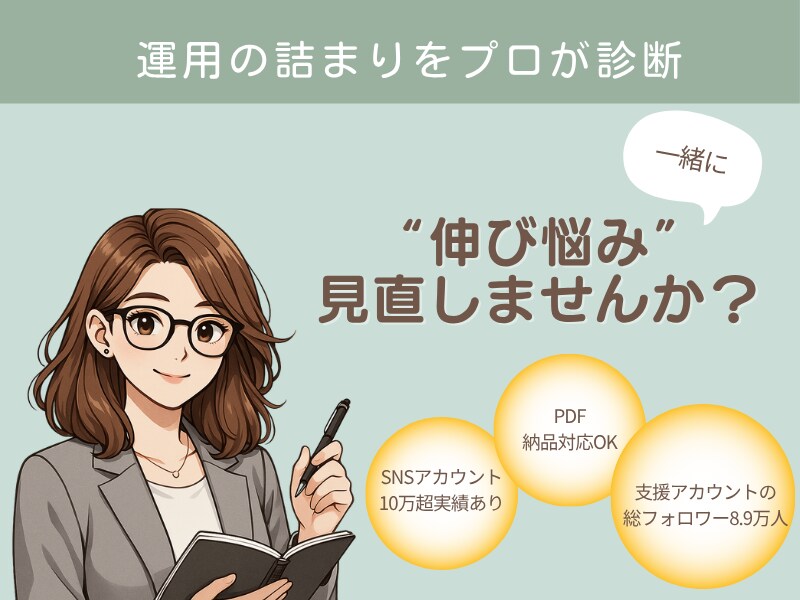 SNS投稿が伸びない理由を診断＆提案します 投稿改善＋キャプション例をご提案 イメージ1