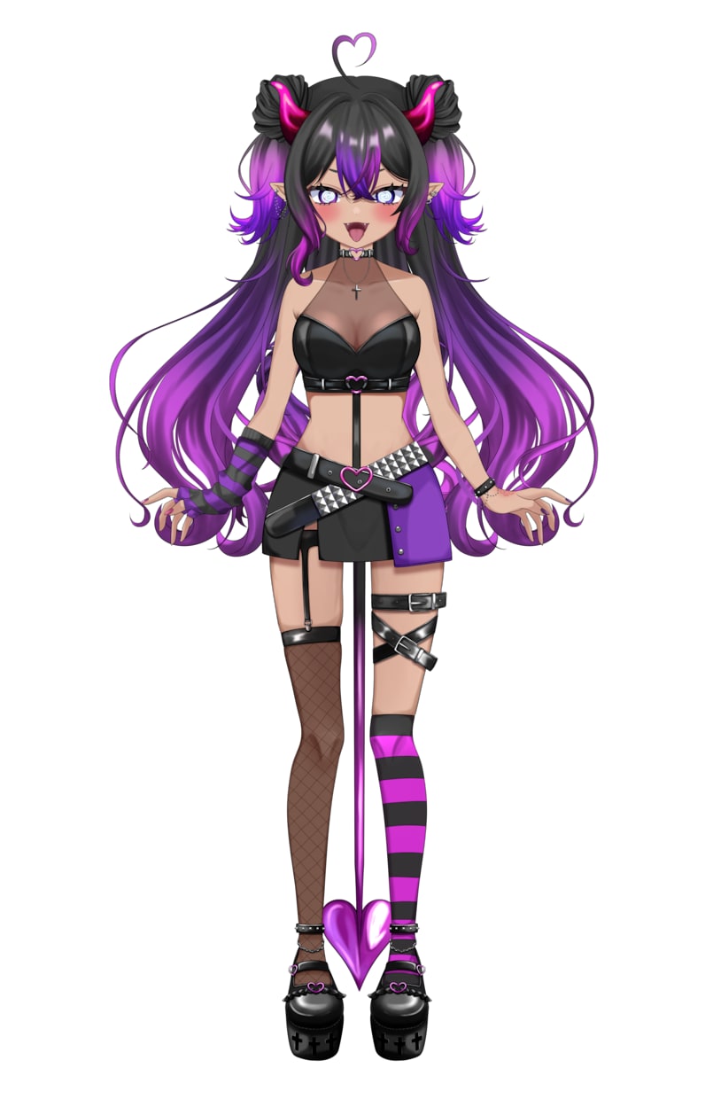 キャラデザからモデリングまでお受けいたします Vtuber用のキャラデザからモデリングまですべて承ります！ イメージ4