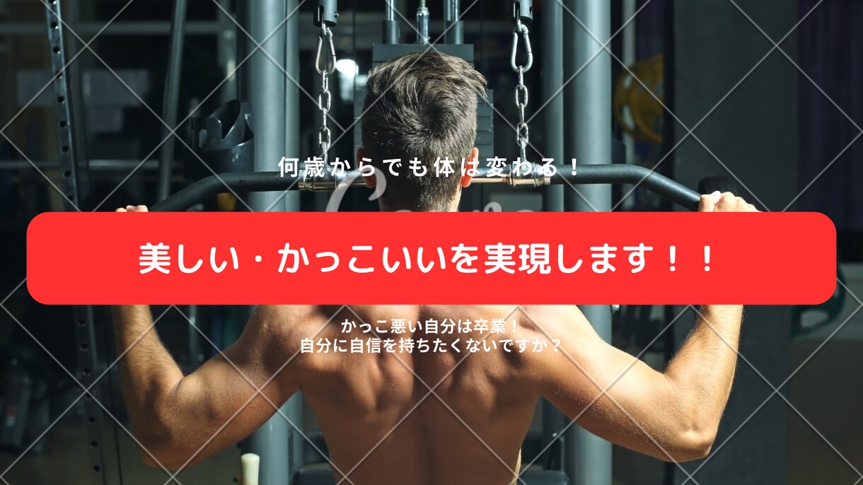 質問無制限！プロが筋トレメニュー作成します 初心者大歓迎！自宅で人生変えましょう！ イメージ1
