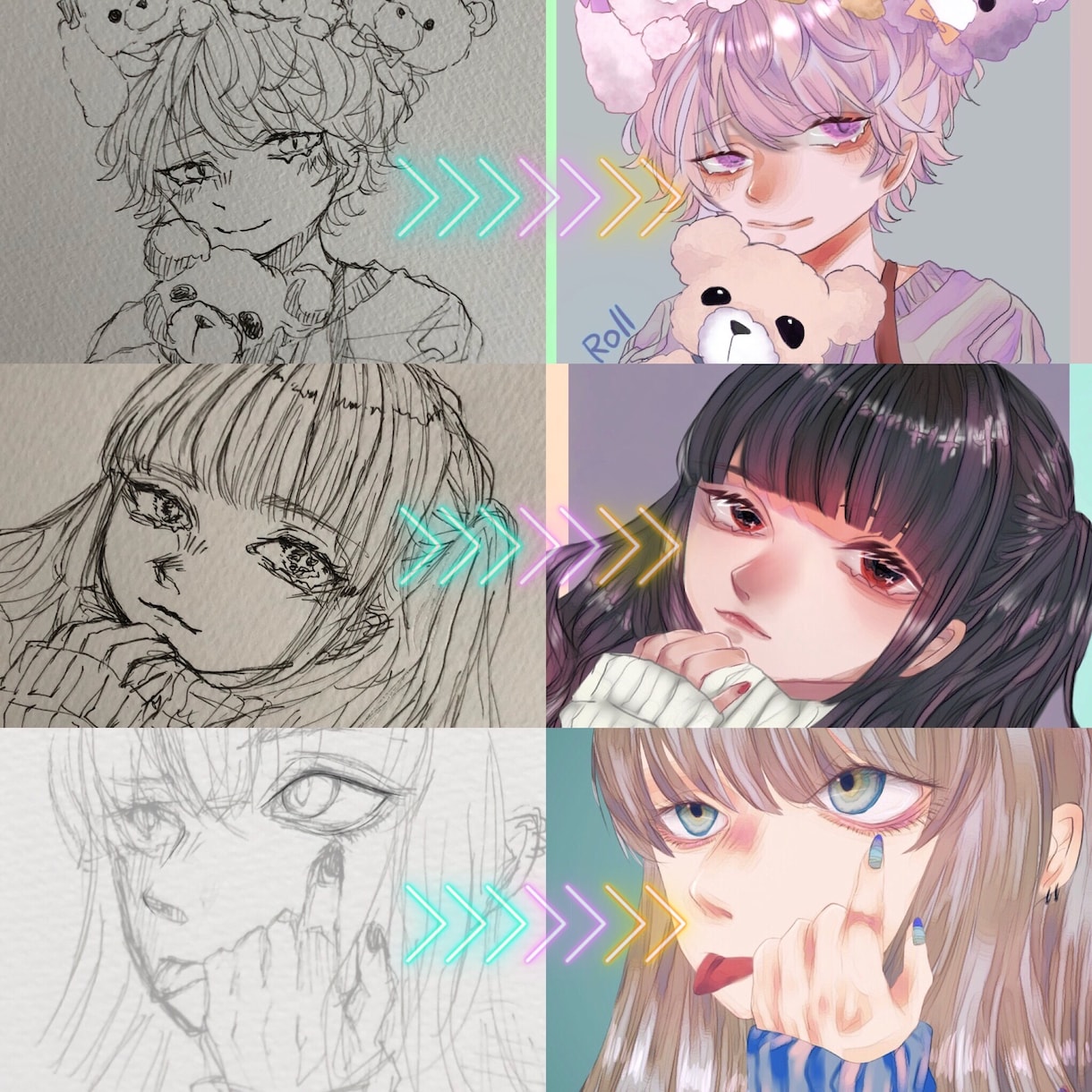 イラストオーダー受けます あなただけのSNSアイコンいりませんか？( ˙꒳​˙  ) イメージ3