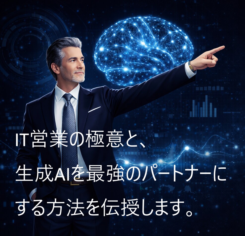 生成AI時代のIT営業の極意を体系的に伝授します 【営業コンサル】AI時代の営業ノウハウ×QA3週間付き｜ イメージ1