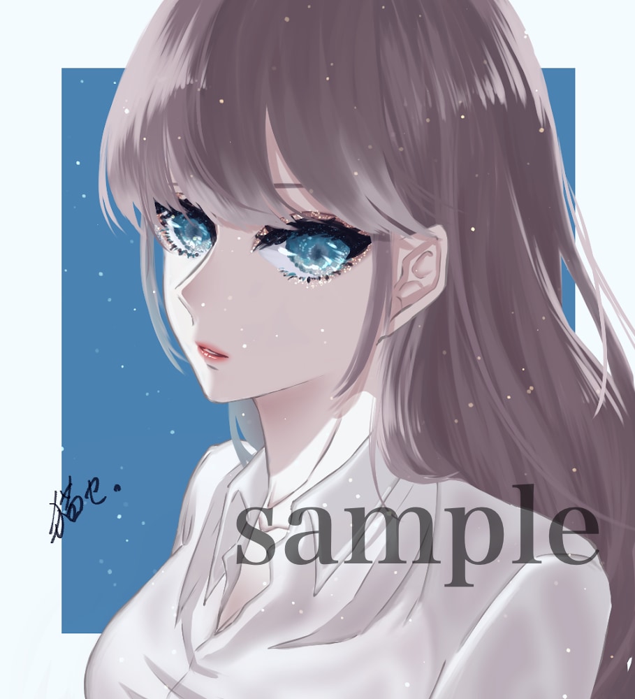 SNS用アイコン、ヘッダー、1枚絵作成します 儚くて綺麗なキャラに仕上げます。 イメージ2