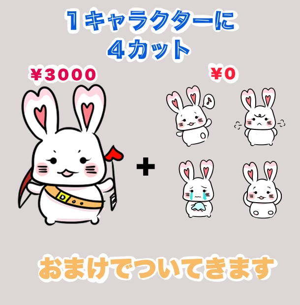 あなただけのオリジナルキャラクター制作します 3データ納品！ご納得頂けるまで、修正何度でも行います！ イメージ2