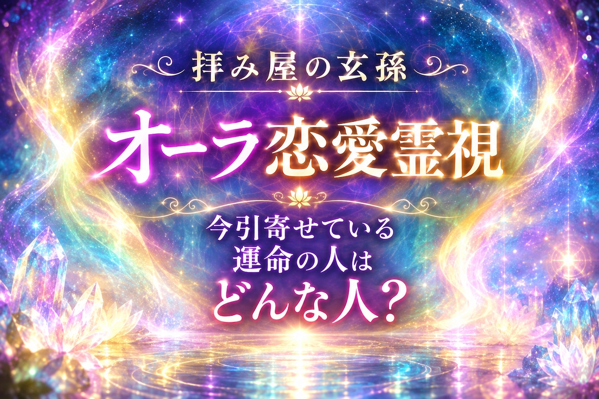 あなたのオーラから運命の人を霊視します あなたが今引寄せている運命の人はどんな人？ イメージ1