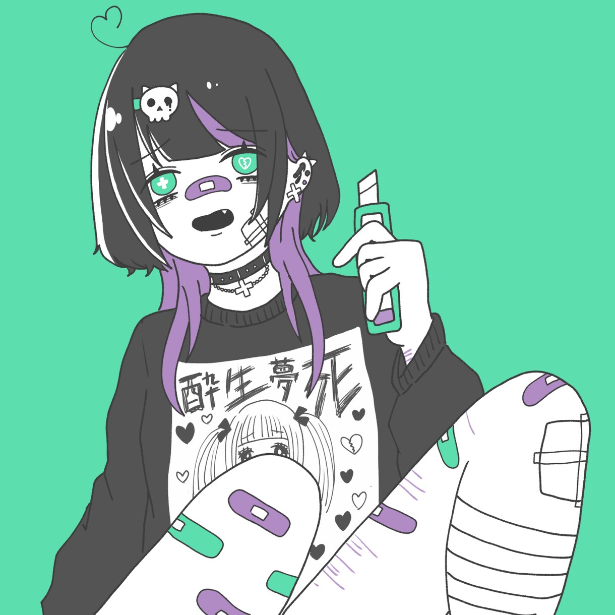 ゆめかわいい簡易イラストオーダー承ります 配色3色までの為、特別にお安くご提供いたします！ イメージ1