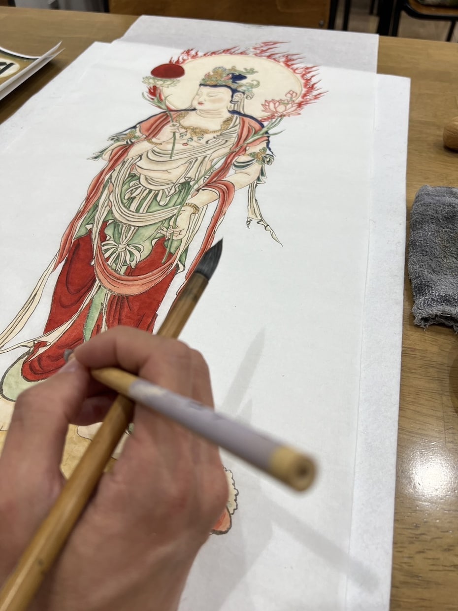 仏画　床間サイズ　掛け軸　制作します 祈りの世界を表現、あなたらしい空間を演出 イメージ1