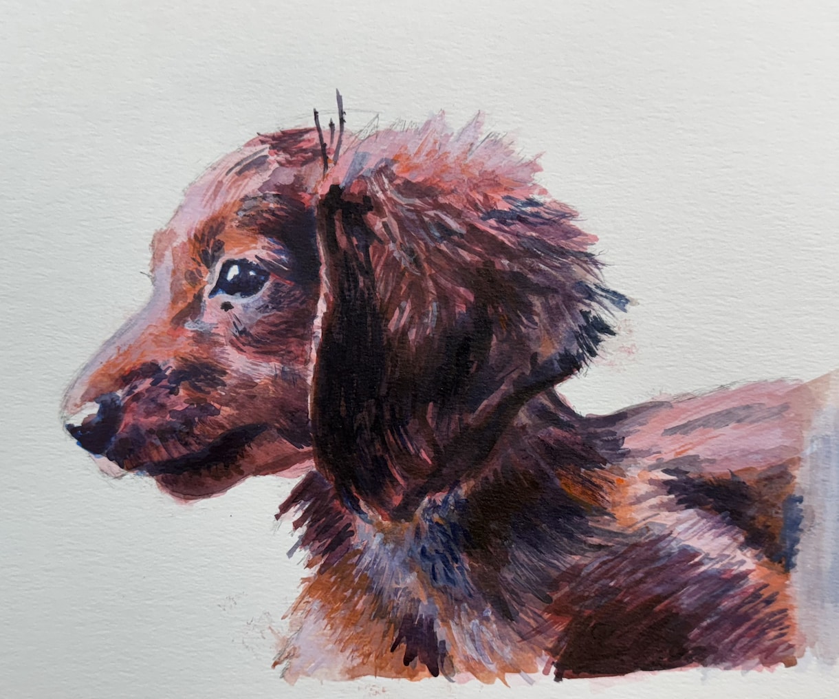 アクリル絵の具で動物を描きます 動物画（ペット）、食べ物などの絵をリアルに イメージ1