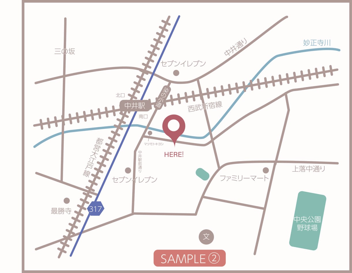 シンプルでわかりやすい地図を作成いたします 名刺やチラシなど使い道色々！商用OK！ イメージ4