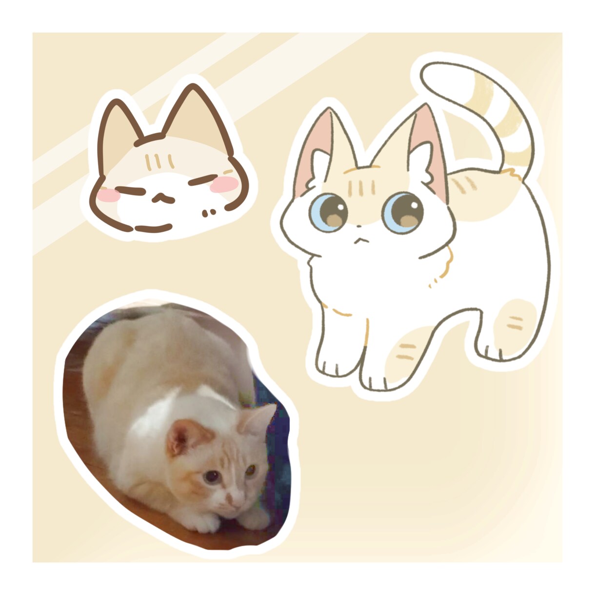 ペットのイラストをデフォルメ調で描きます グッズ制作など自分だけのペットのイラストが欲しい方ヘ！ イメージ3