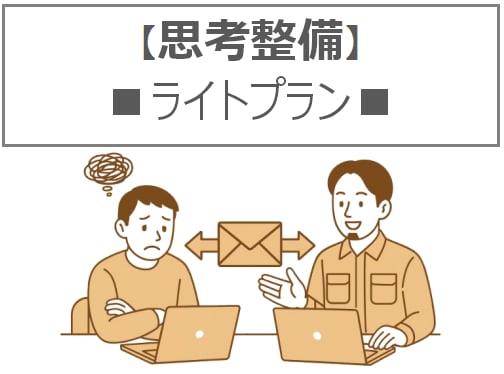 テキストであなたの考えを伝わるよう整備します 考えたのに伝わらないのは “思考の整備不足”かもしれません！ イメージ1