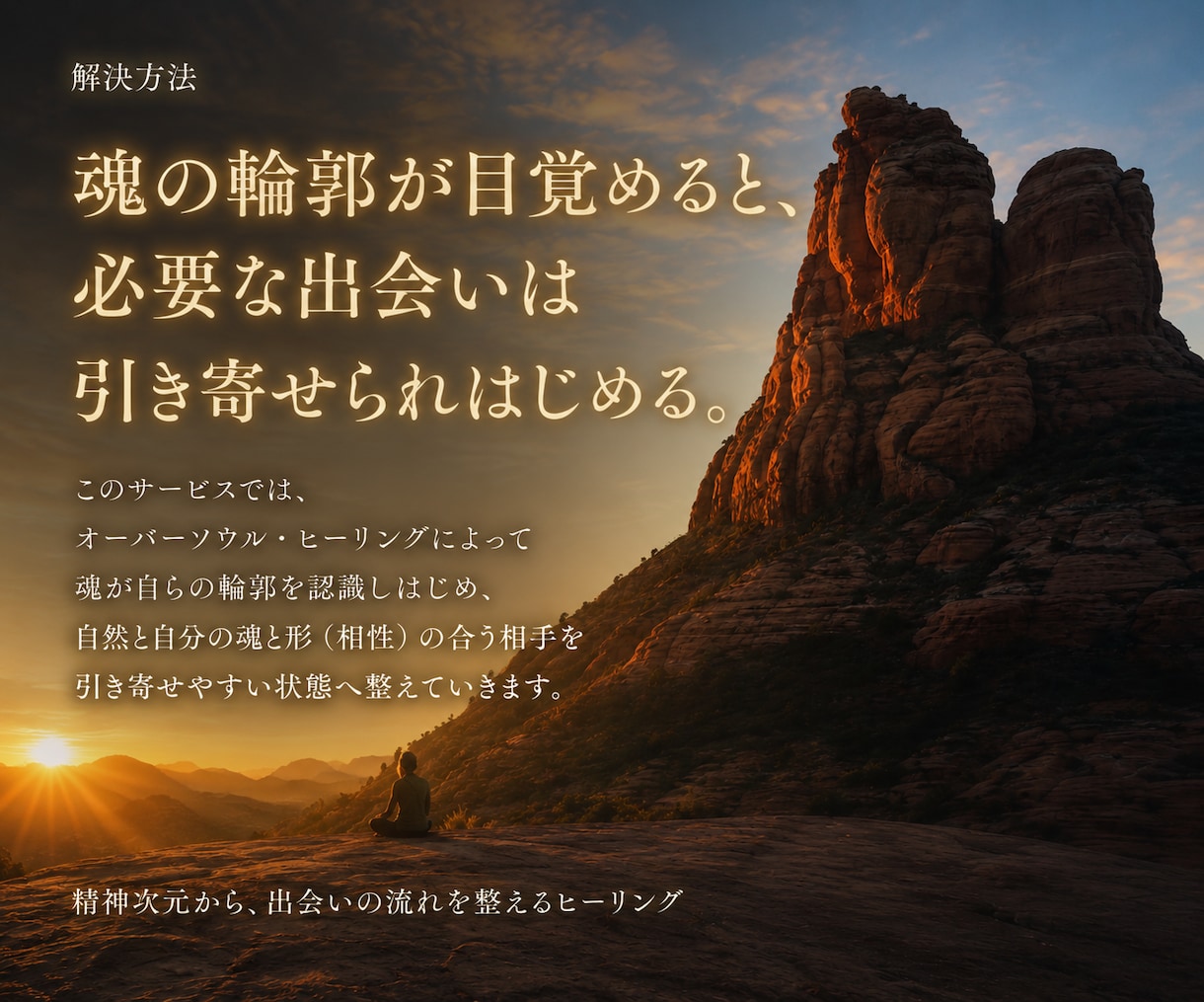 ソウルメイトとの運命の「出会い」を引き寄せます あなたの魂と前世から繋がる「特別な存在」と今世で出会う為に。 イメージ4
