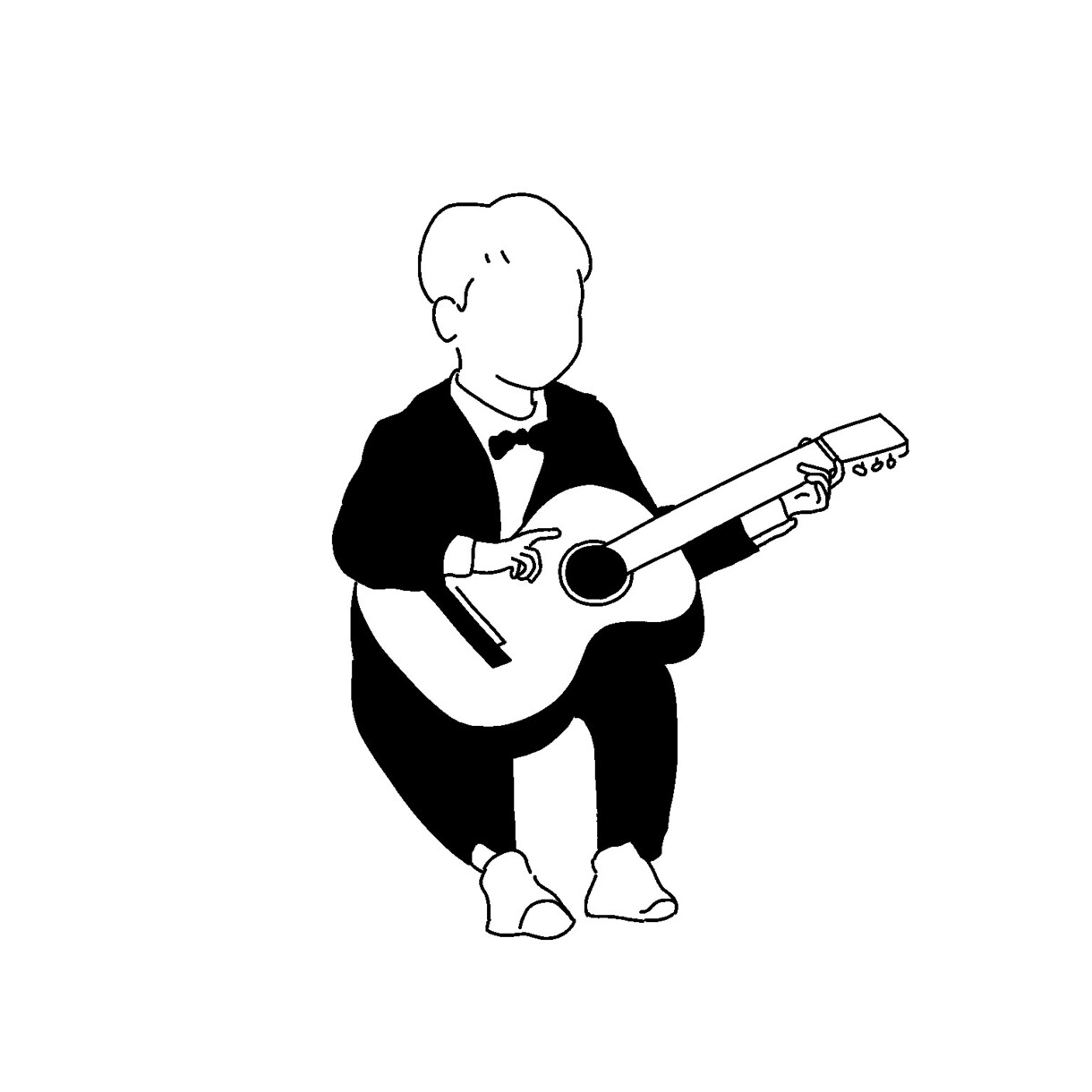 シンプルなモノクロの線描画を描きます レトロでシンプルなモノクロ線画 イメージ7