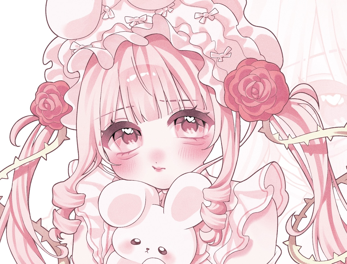きゅるきゅるかわいいイラストを描きます アイコン・配信・グッズなどにおすすめ♡この際にぜひ！ イメージ1