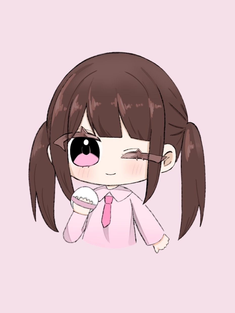 手に何かを持っているポーズのかわいい女の子描きます 小物を持っている可愛いイラスト、量産イラスト！☆背景透過無料 イメージ1
